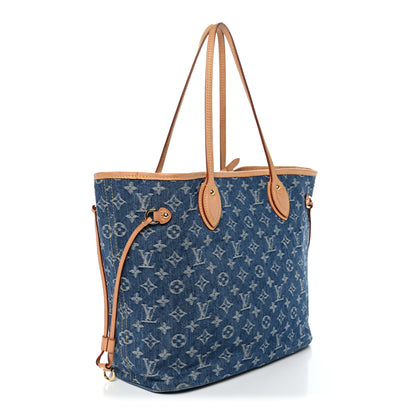 Louis Vuitton Monogram Denim Neo Neverfull MM Blue 4 of 13