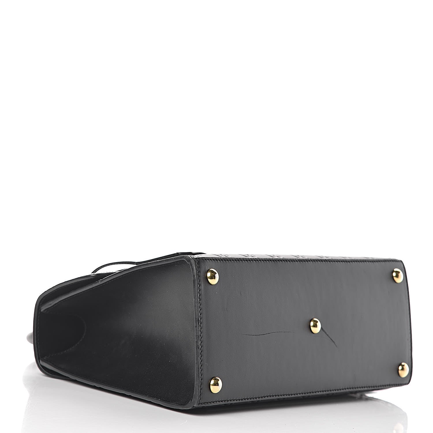 Gucci Guccissima Signature Small Padlock Top Handle Bag Black 4 of 14