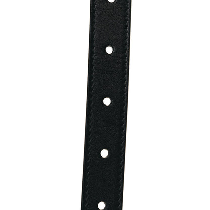 Gucci Calfskin Pearl Double G 20mm Belt 85 34 Black Cream 4 of 4