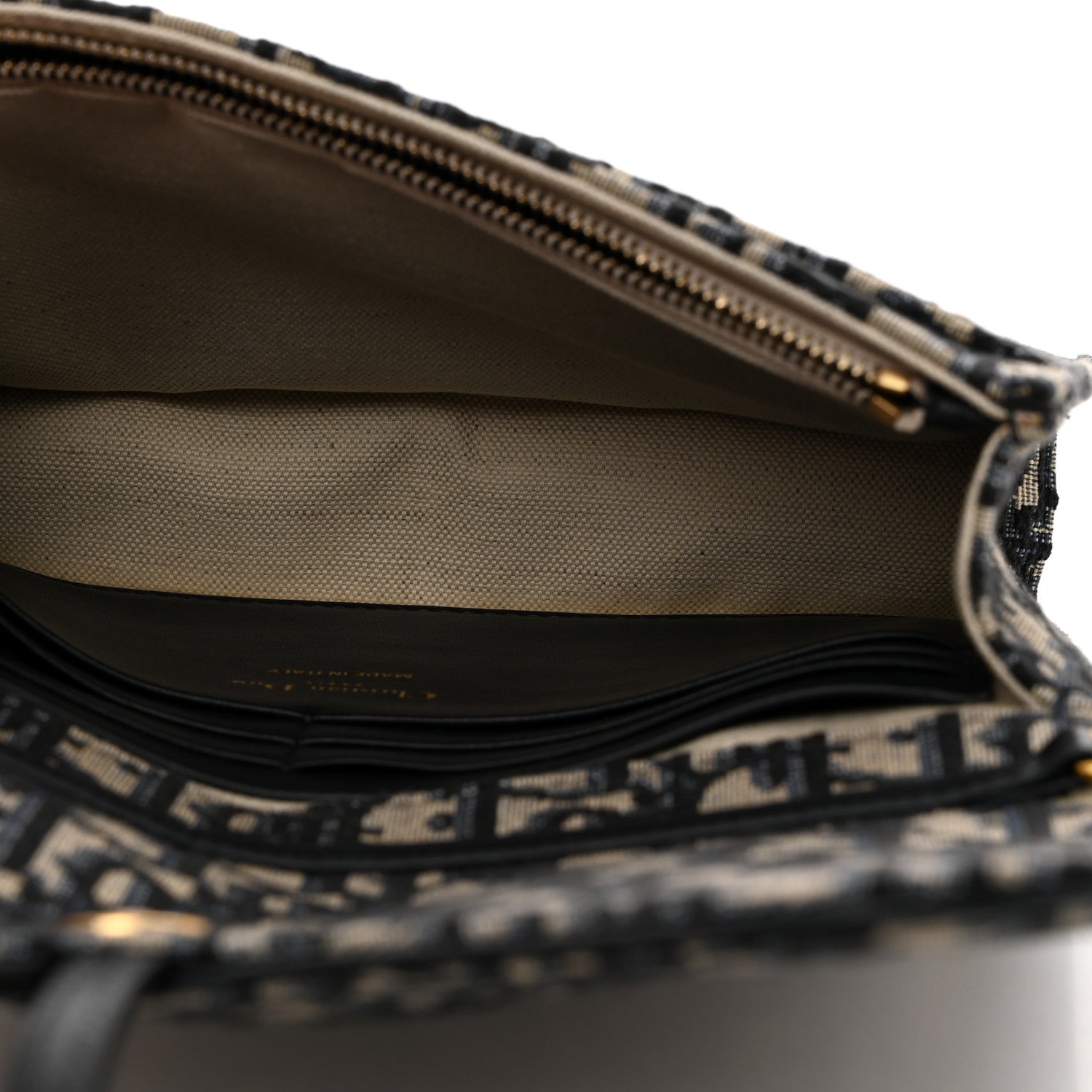Christian Dior Oblique Saddle Chain Pouch Blue 5 of 10