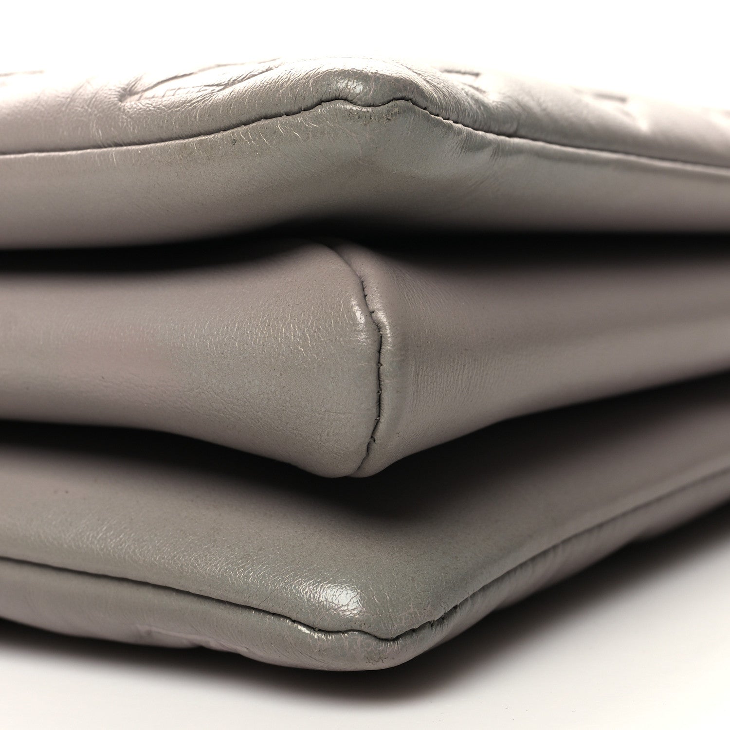 Louis Vuitton Lambskin Embossed Monogram Coussin MM Grey 11 of 11