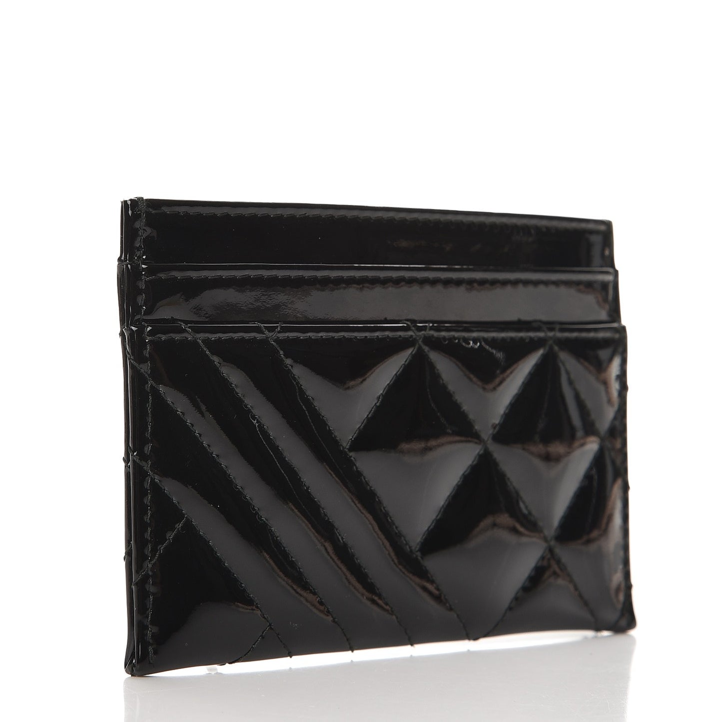 Patent Quilted Coco Boy Card Holder Black
