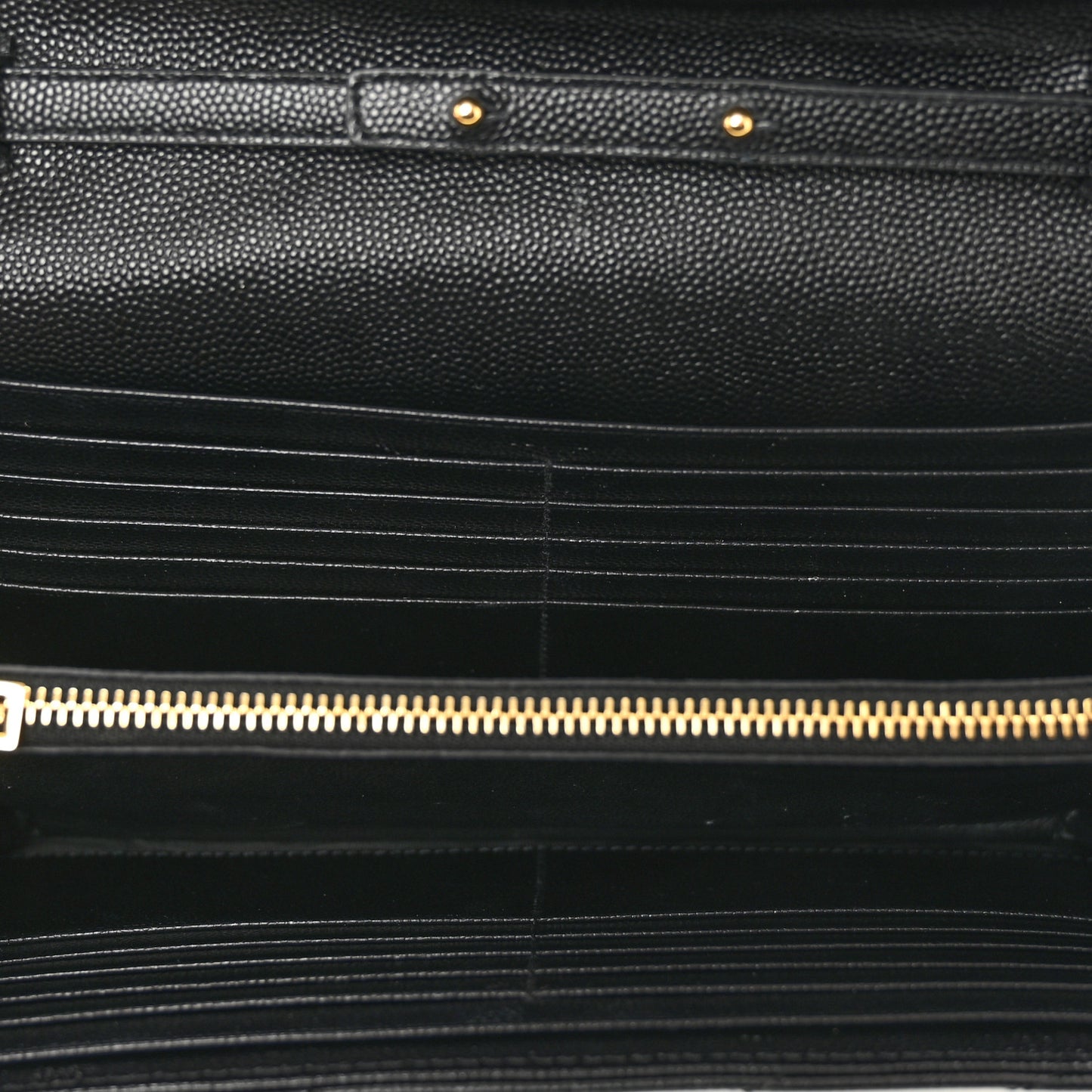 Grain De Poudre Matelasse Chevron Monogram Chain Wallet Black