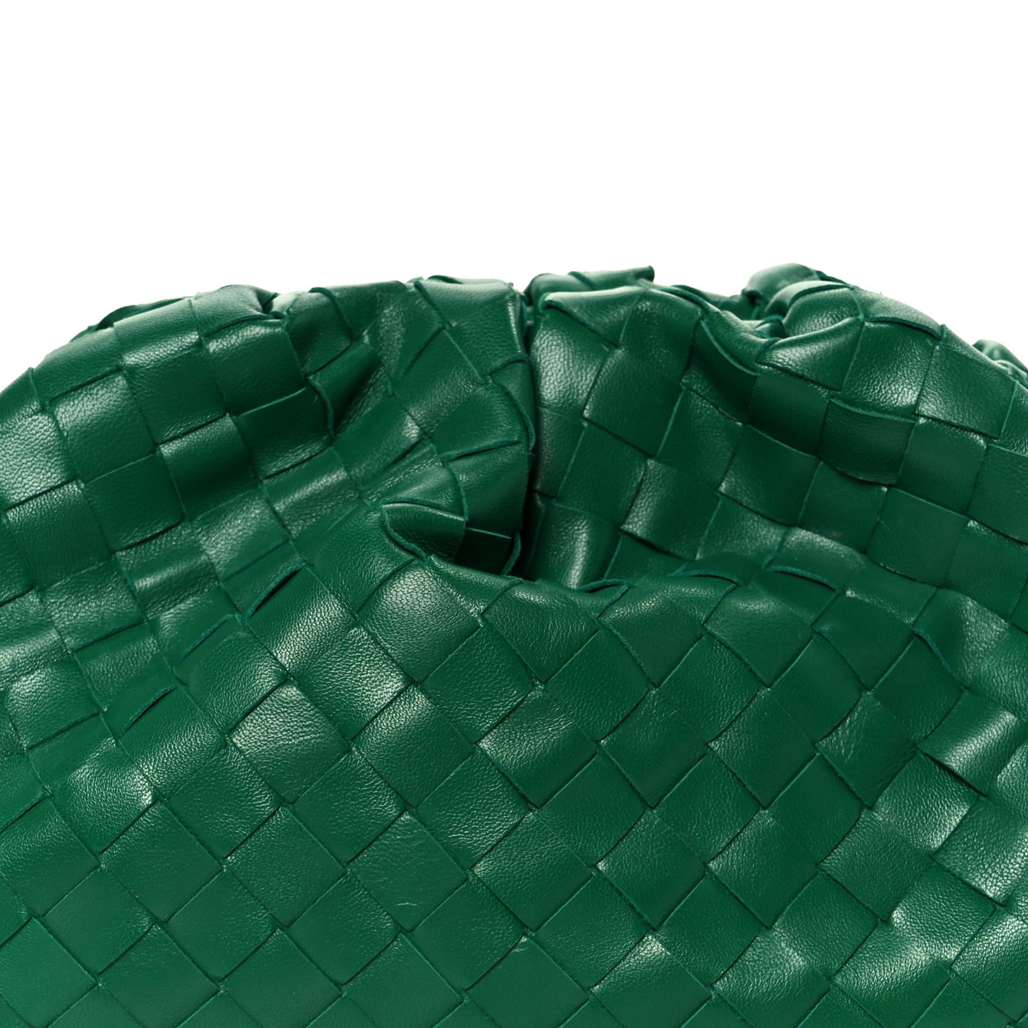 Nappa Maxi Intrecciato The Pouch Oversized Clutch Racing Green