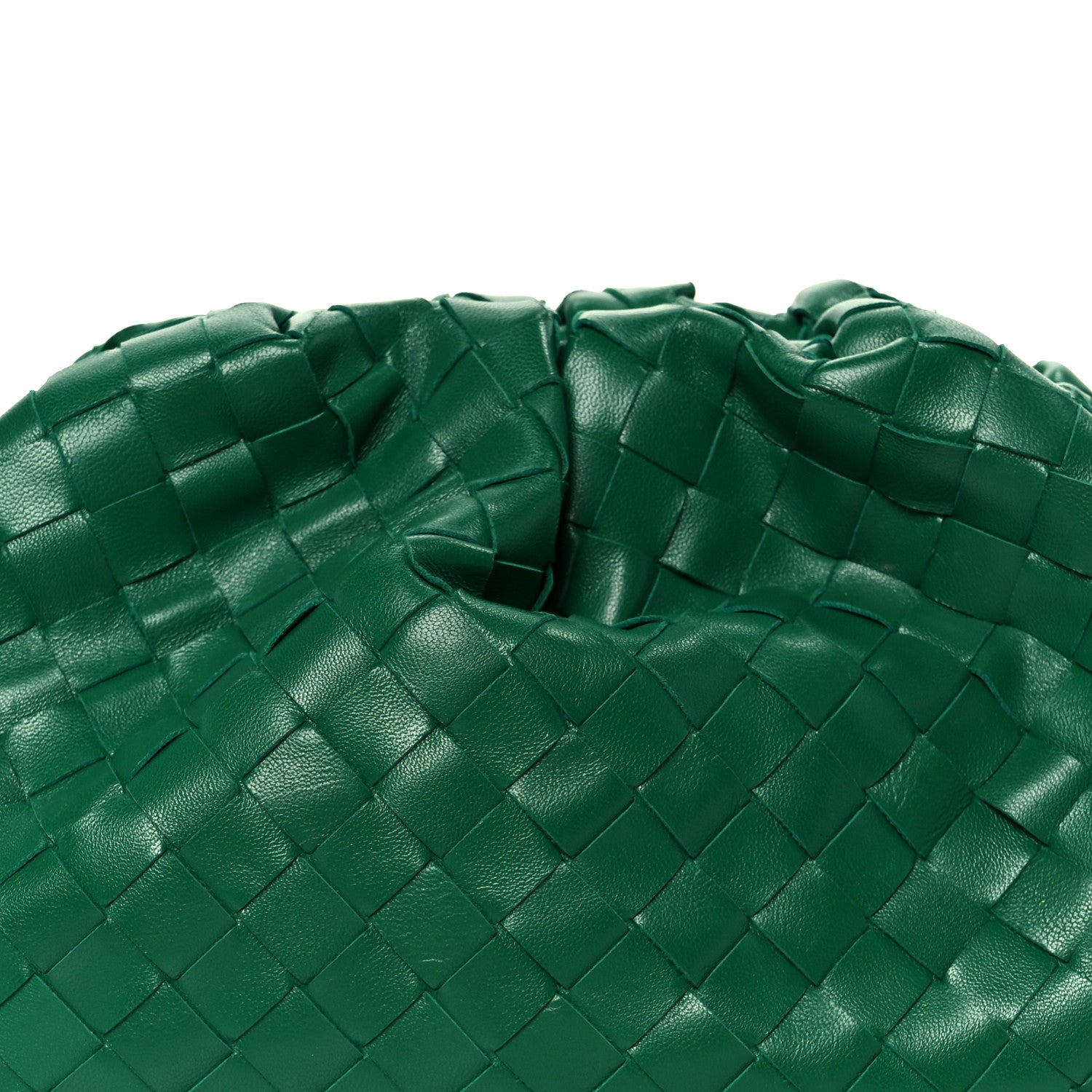 Bottega Veneta Nappa Maxi Intrecciato The Pouch Oversized Clutch Racing Green 9 of 11