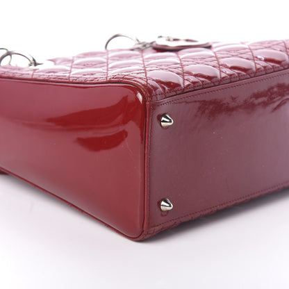 Christian Dior Patent Cannage Medium Lady Dior Red 8 of 9