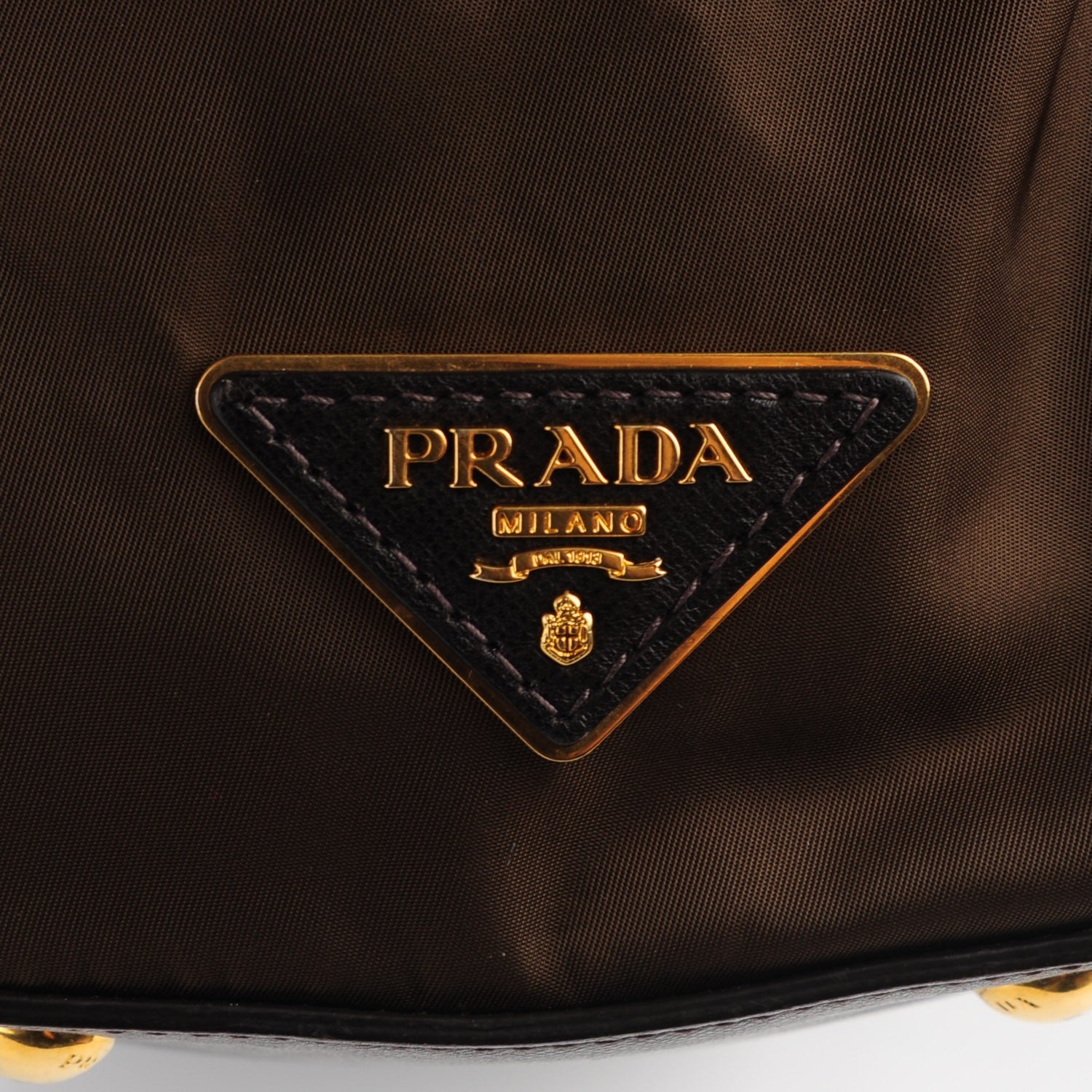 Prada Saffiano Tessuto Nylon Satchel Ebano 8 of 11
