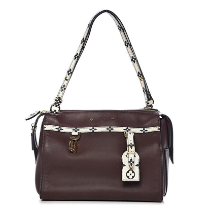 Louis Vuitton Calfskin Colored Monogram Speedy Amazon MM Chocolat White 1 of 10