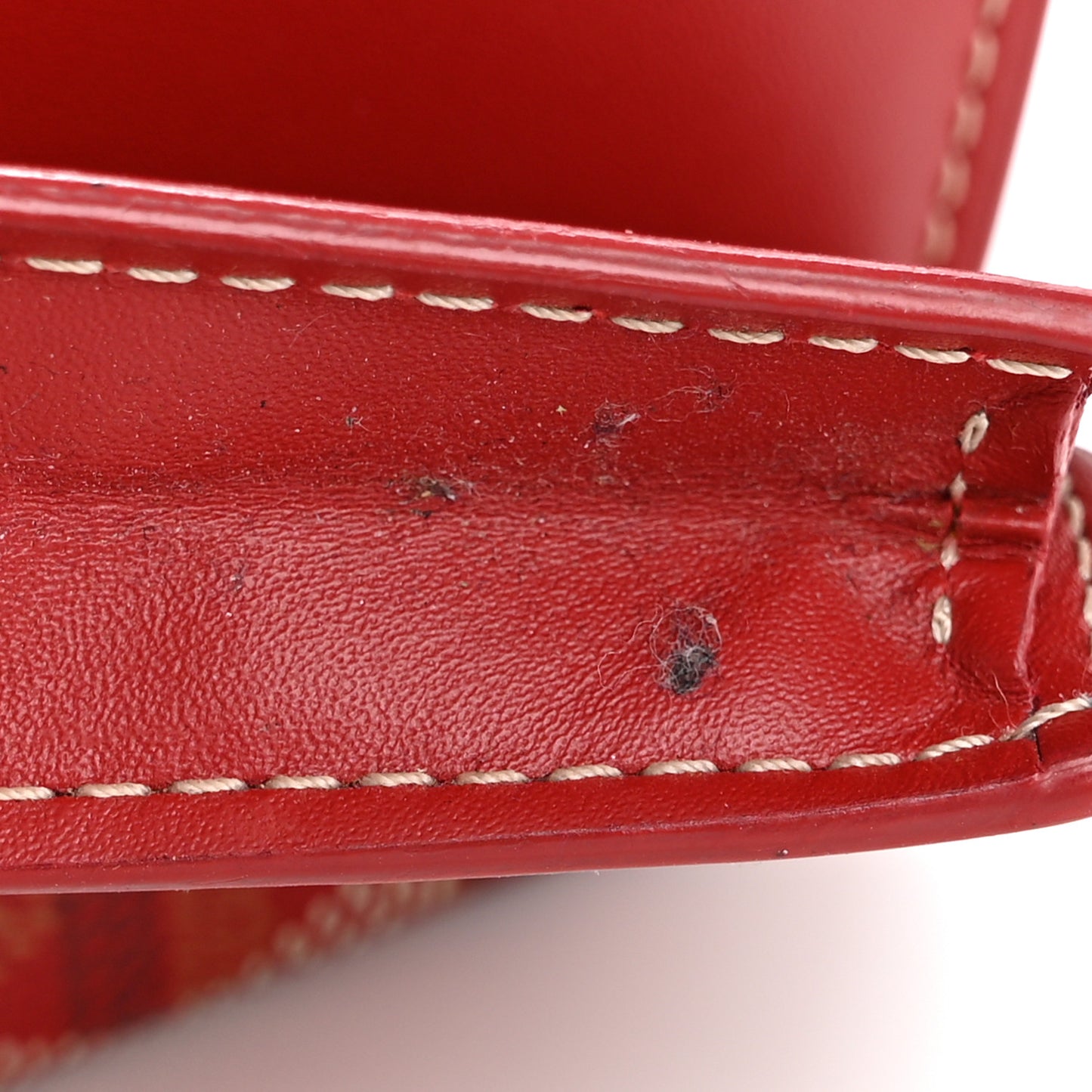 Goyardine Business Card Holder Red