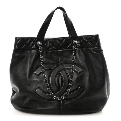Chanel Calfskin Large Trianon Tote Black 1 of 9