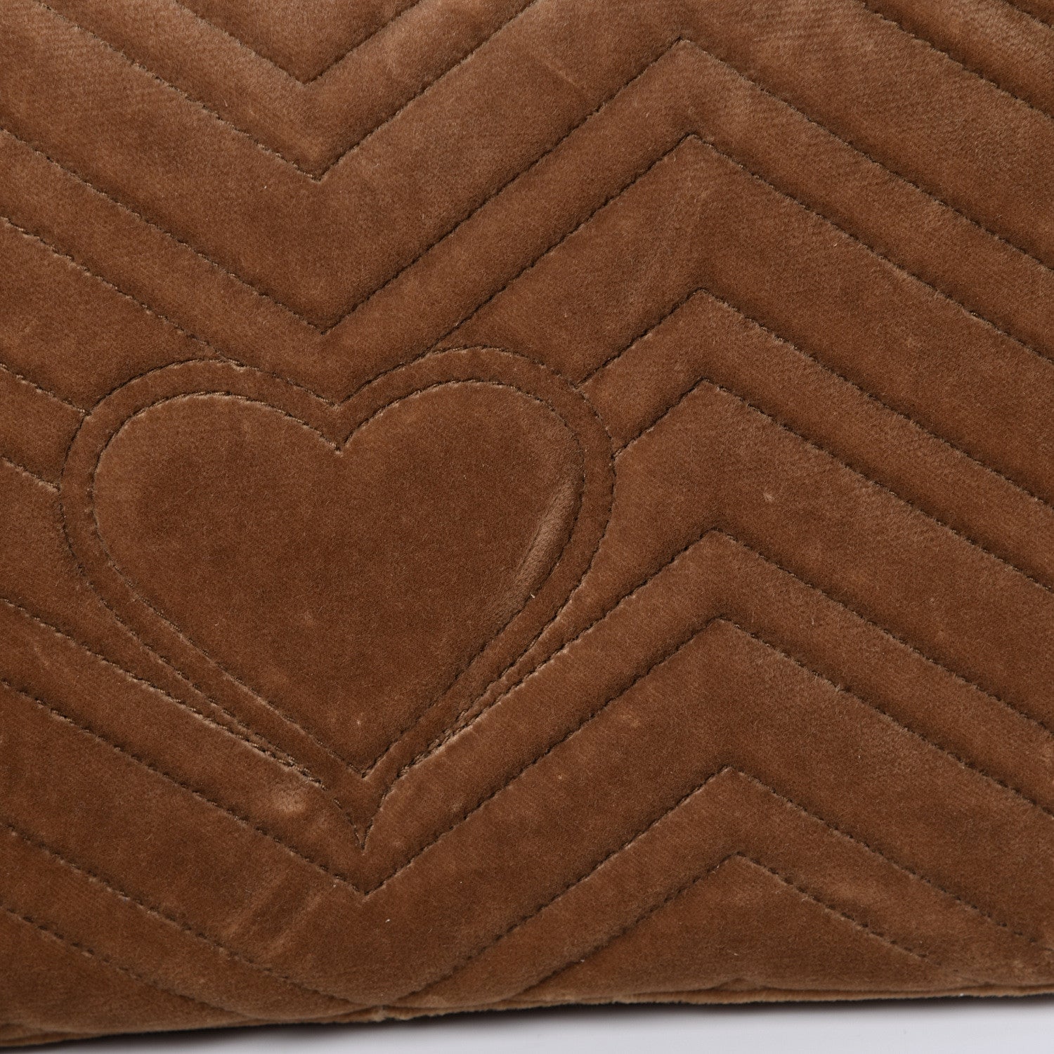 Gucci Velvet Matelasse Medium GG Marmont Shoulder Bag Taupe 15 of 15