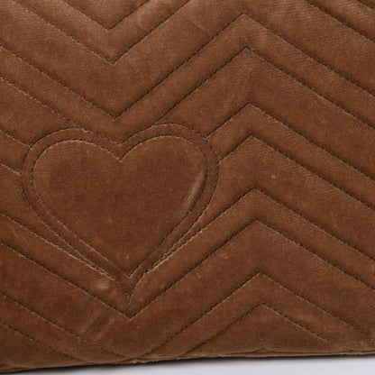 Gucci Velvet Matelasse Medium GG Marmont Shoulder Bag Taupe 15 of 15