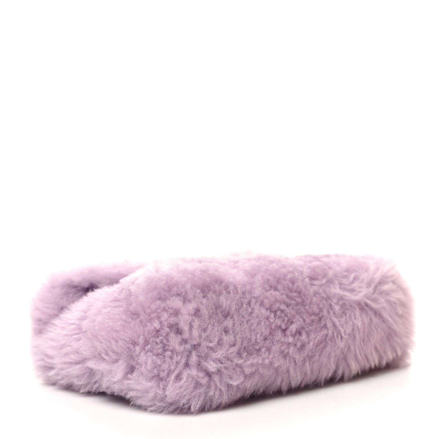 Saint Laurent Shearling Quilted Monogram Loulou Puffer Pouch Clutch Lilac 5 of 13