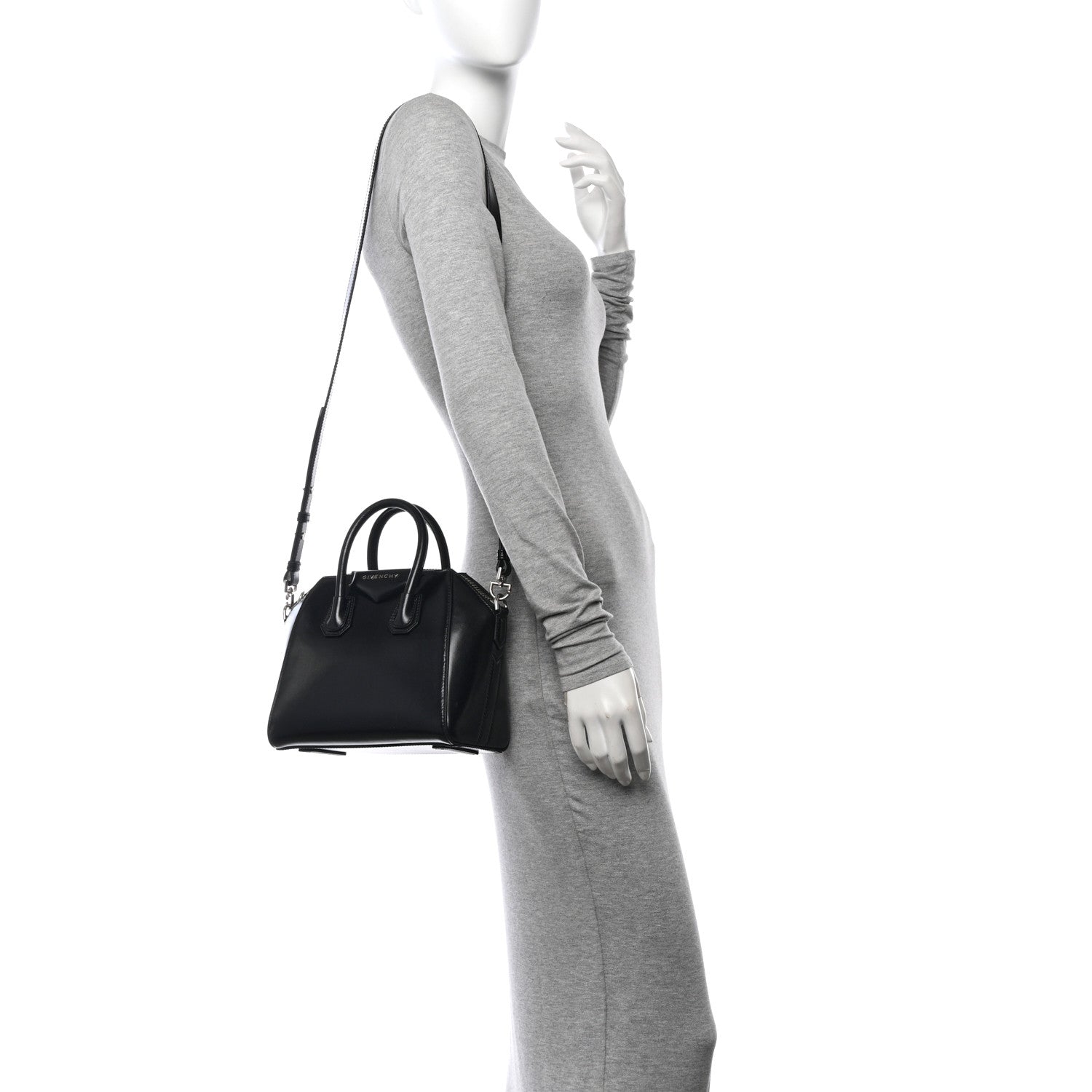 Givenchy Shiny Lord Calfskin Mini Antigona Black 2 of 13