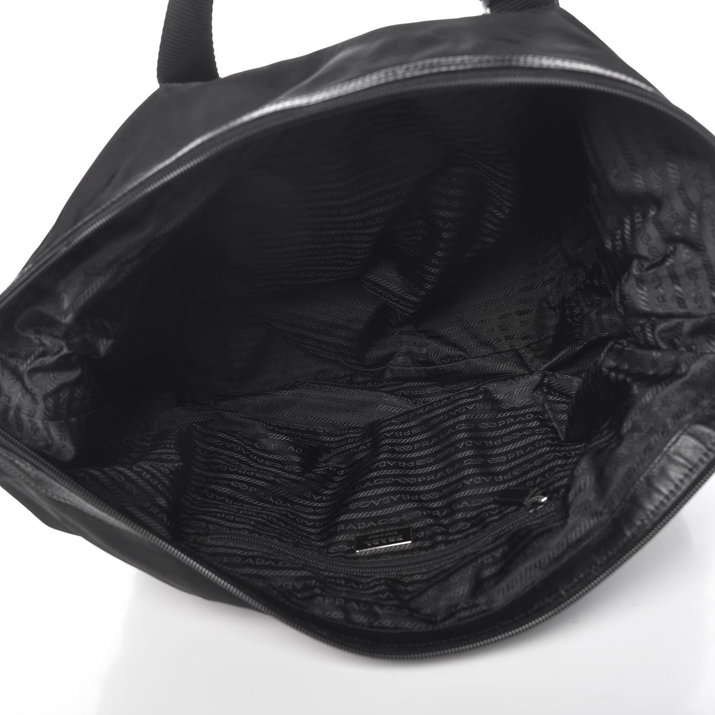 Tessuto Nylon Saffiano Duffel Bag Black