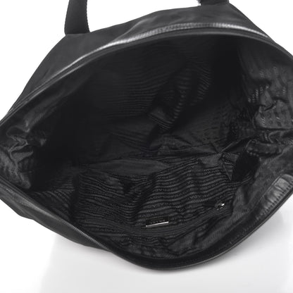 Prada Tessuto Nylon Saffiano Duffel Bag Black 5 of 8