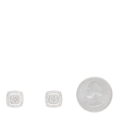 David Yurman Sterling Silver Diamond 7mm Pave Albion Earrings 2 of 4