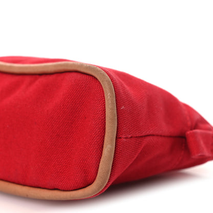 Hermes Cotton Canvas Mini Bolide Travel Cosmetic Pouch 10 of 15