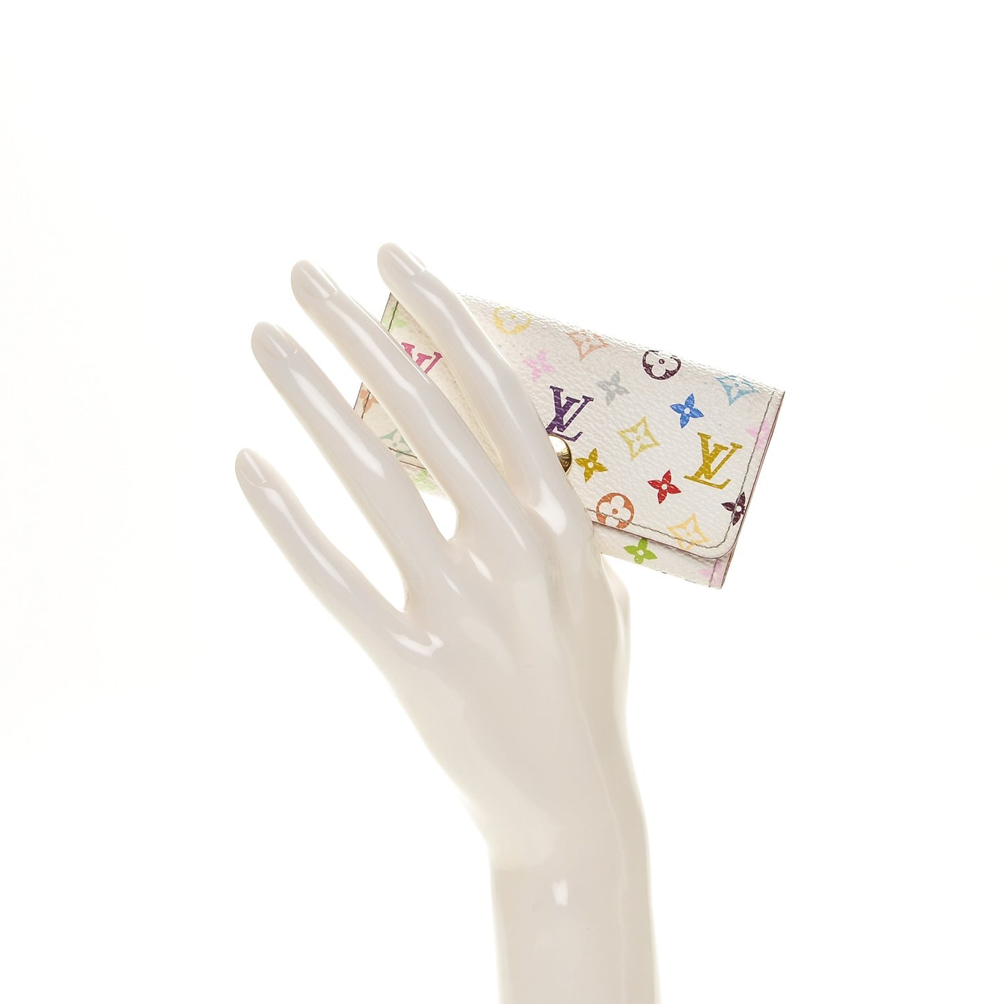 Monogram Multicolor Multicles 4 Key Holder White Litchi
