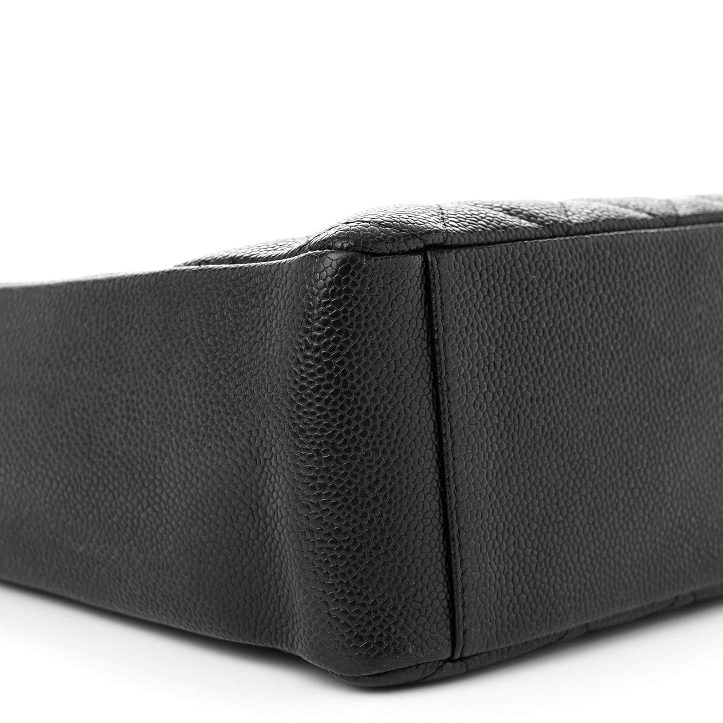 Caviar Quilted Petit Shopping Tote PST Black