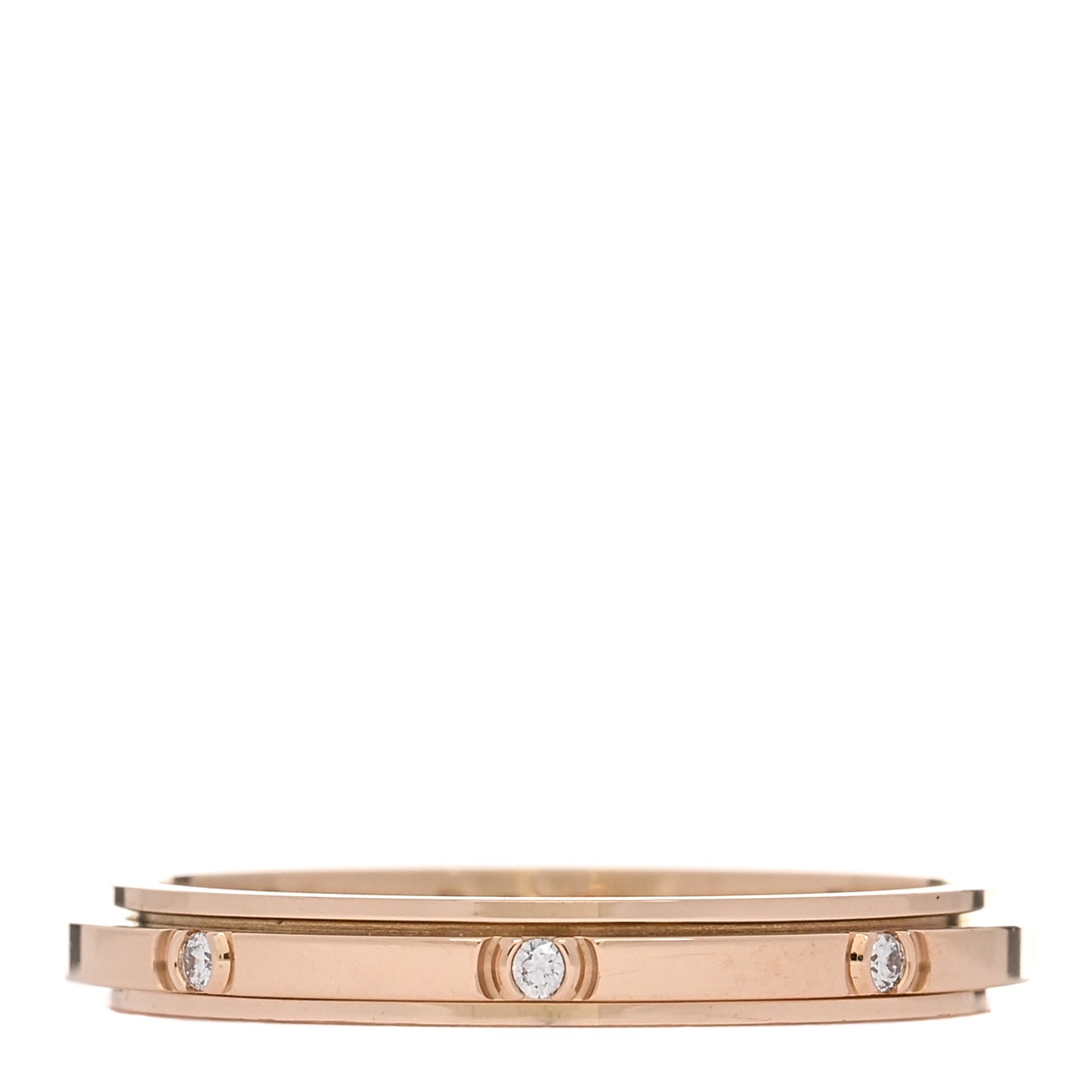 18K Rose Gold Diamond Small Possession Band Ring 55 7.25