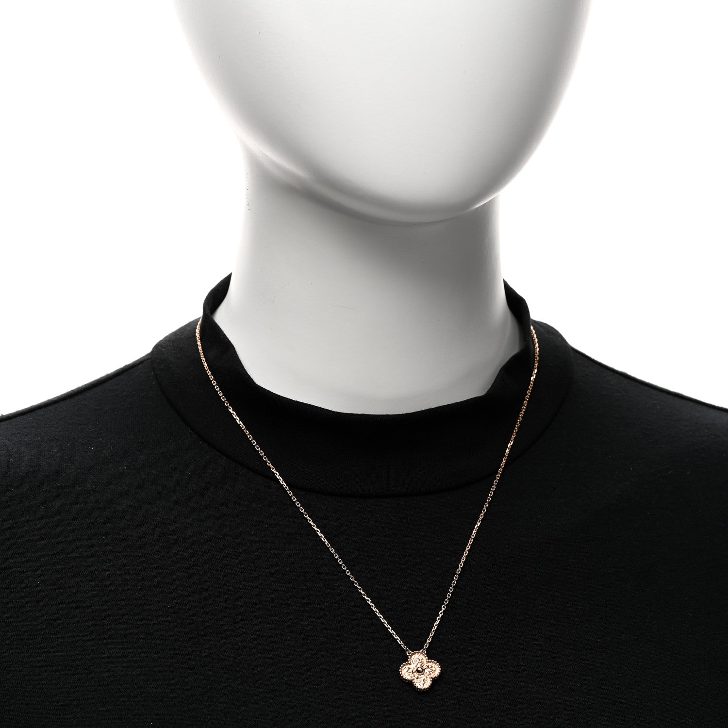 Van Cleef & Arpels 18K Yellow Gold Vintage Alhambra Pendant Necklace 2 of 6