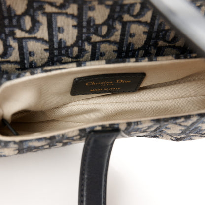 Christian Dior Oblique Mini Saddle Bag Blue 5 of 10