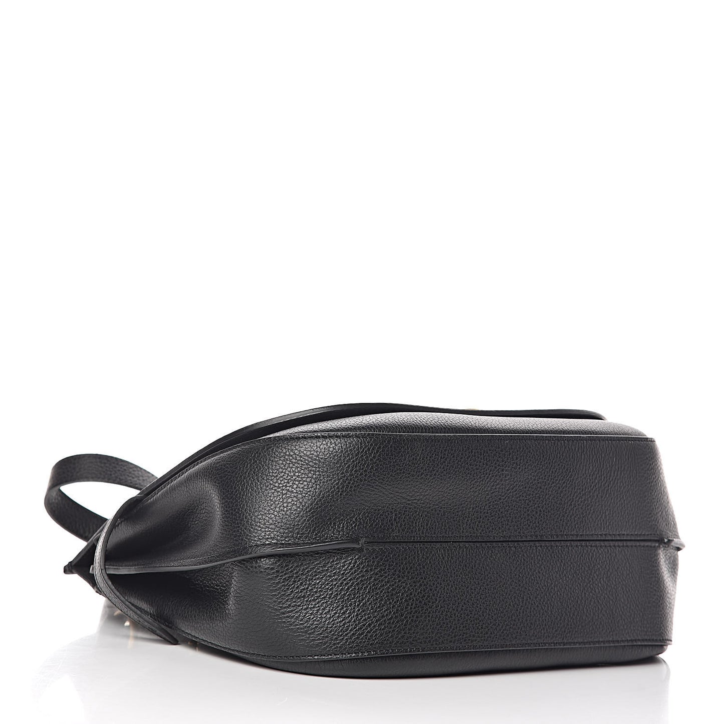 Small Classic Grain Calfskin Amberley Satchel Black