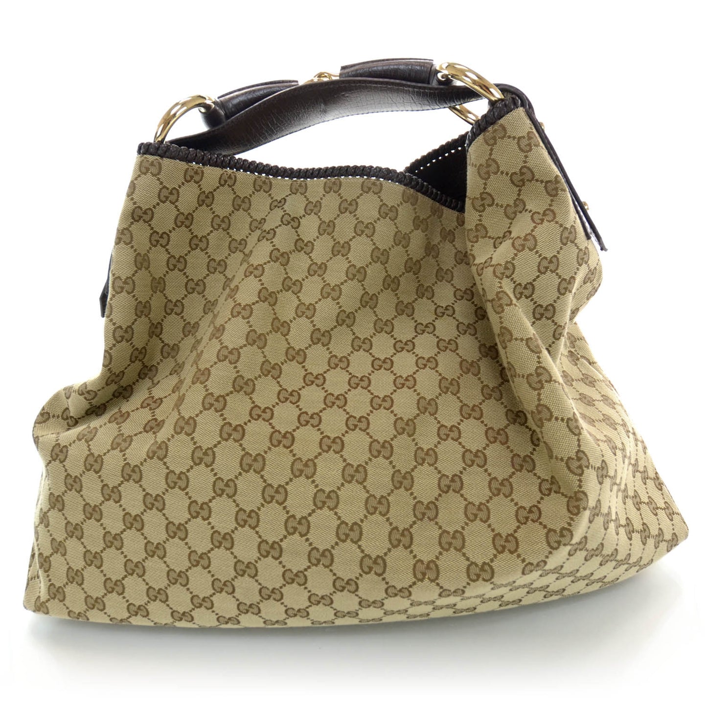 Monogram Large Horsebit Chain Hobo Ebony