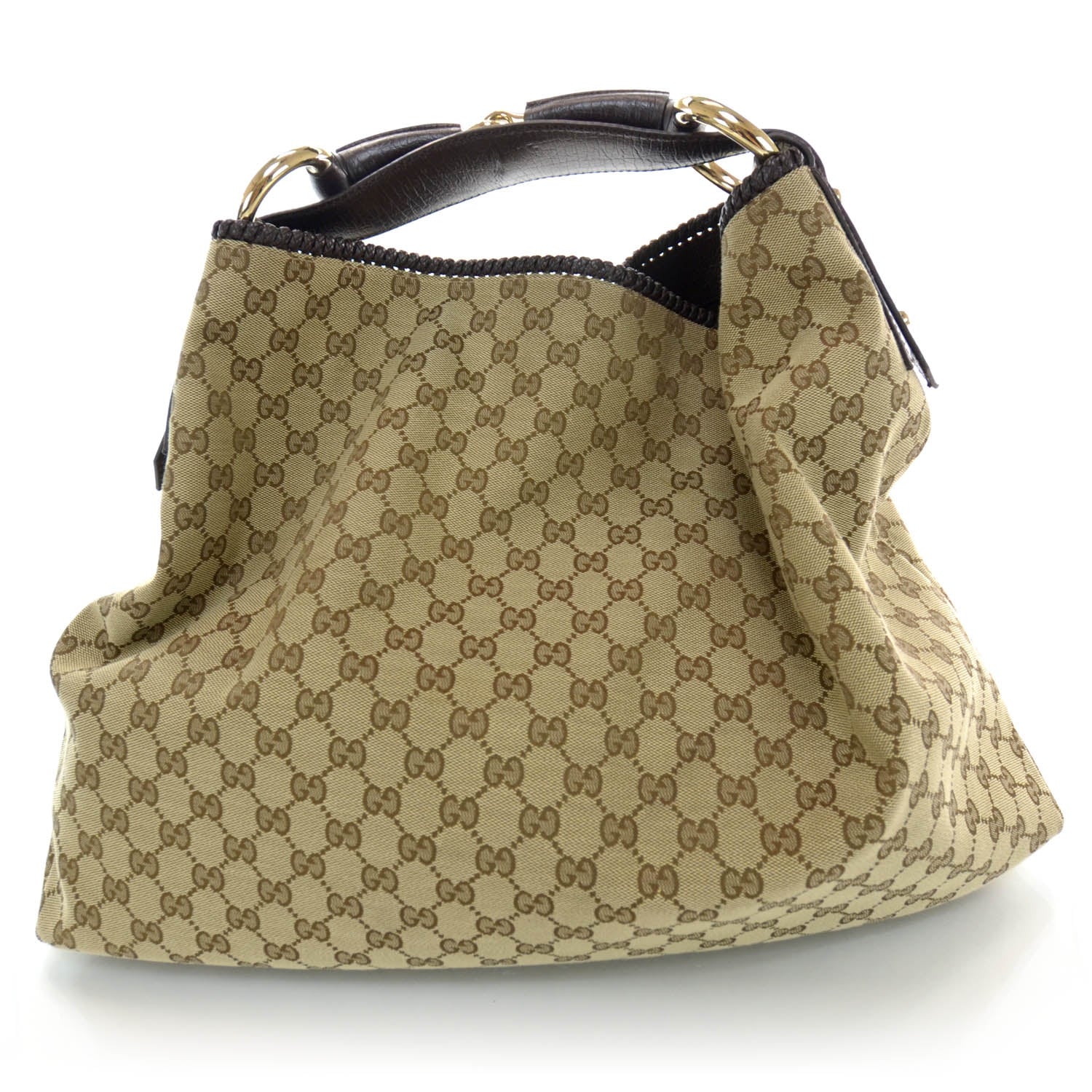 Gucci Monogram Large Horsebit Chain Hobo Ebony 3 of 9