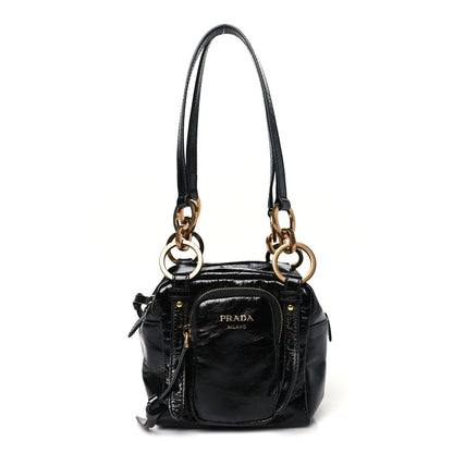 Prada Soft Lux Calfskin Mini Dangle Top Handle Bag Black 1 of 11