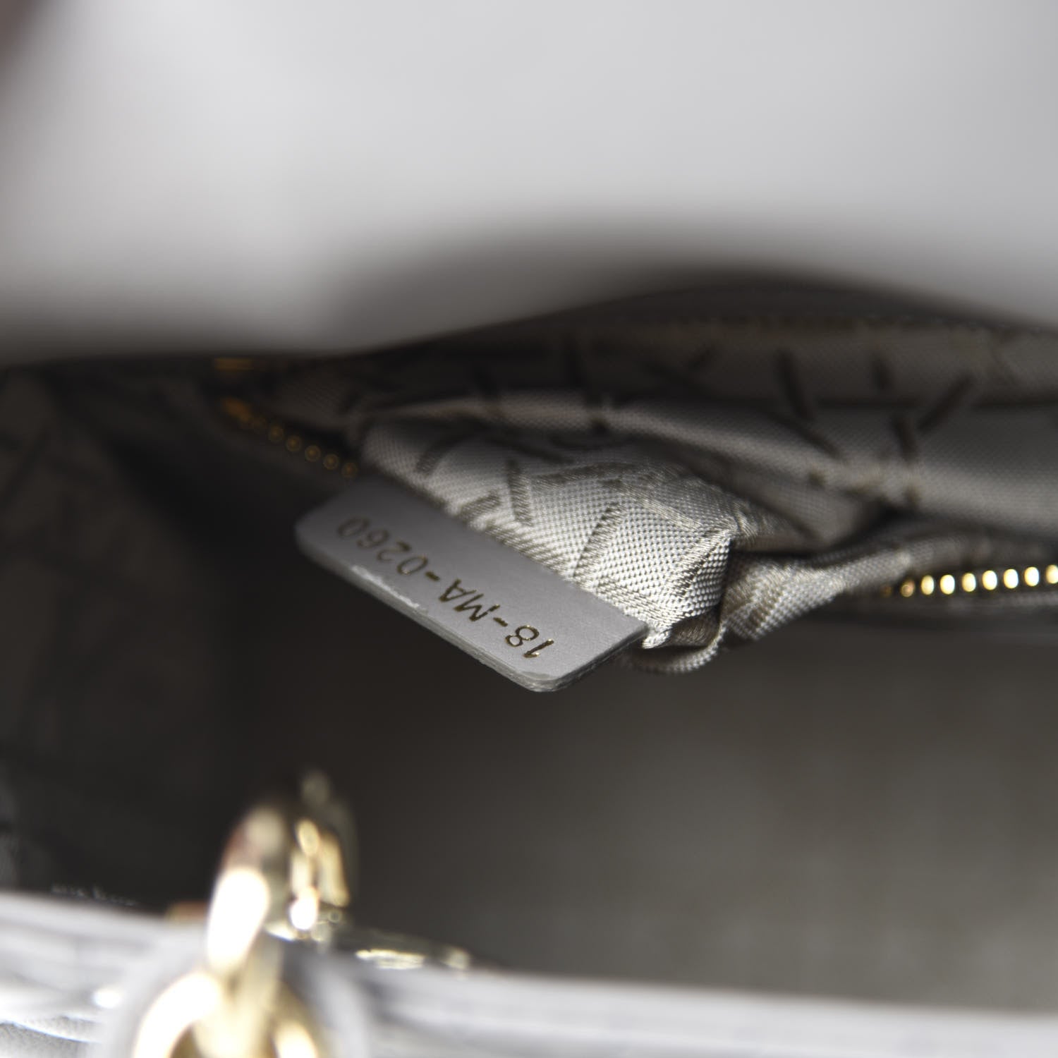 Christian Dior Lambskin Cannage Small My ABCDior Lady Dior Grey 9 of 11