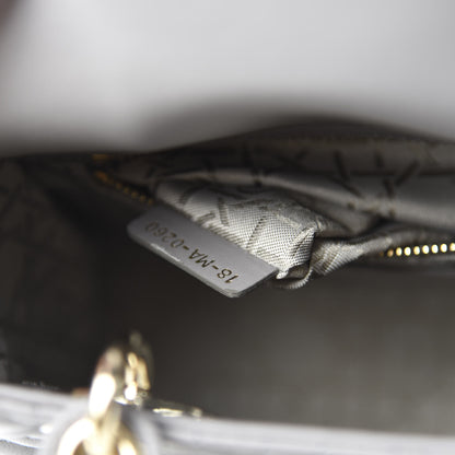 Christian Dior Lambskin Cannage Small My ABCDior Lady Dior Grey 9 of 11