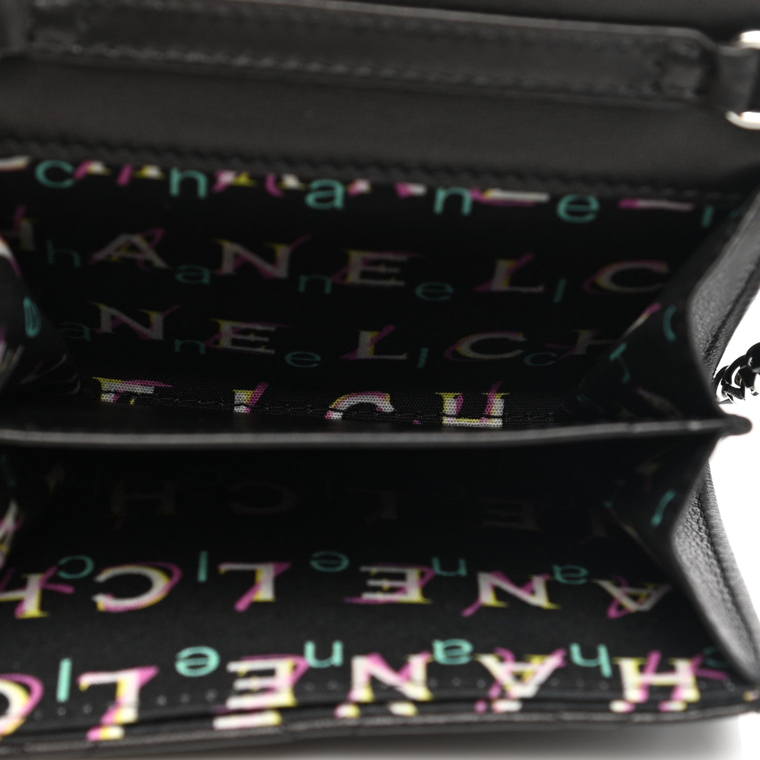 Chanel Lambskin Quilted Clutch With Chain Black 4 of 7