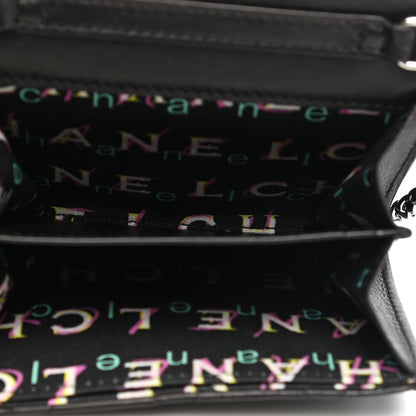 Chanel Lambskin Quilted Clutch With Chain Black 4 of 7