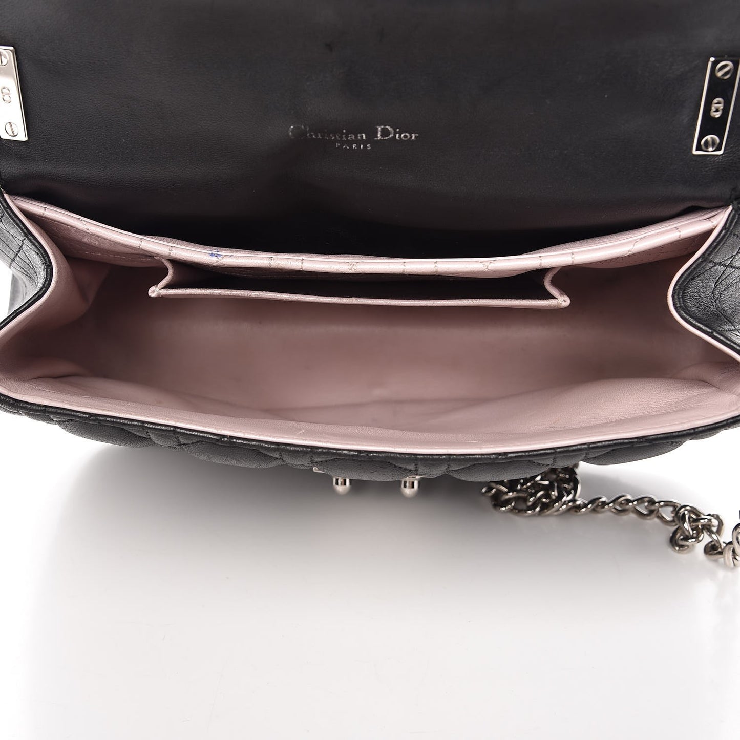 Lambskin Cannage Small Miss Dior Flap Black
