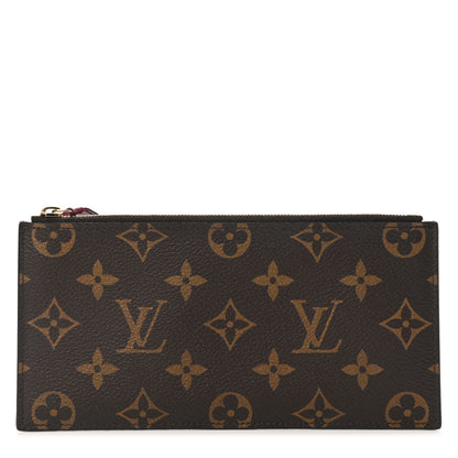 Louis Vuitton Monogram Felicie Chain Wallet Zippered Insert Fuchsia 1 of 6
