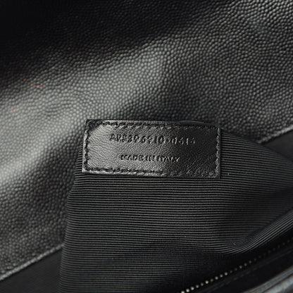 Saint Laurent Grain De Poudre Large Tri-Quilt Monogram Satchel Black 7 of 12