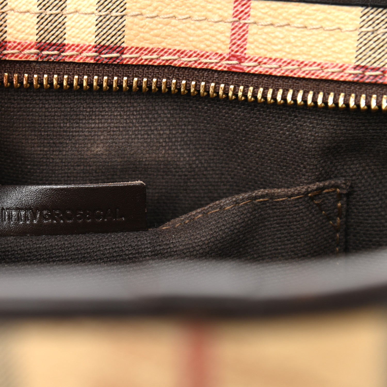 Burberry Haymarket Check Medium Regent Tote Chocolate 7 of 14