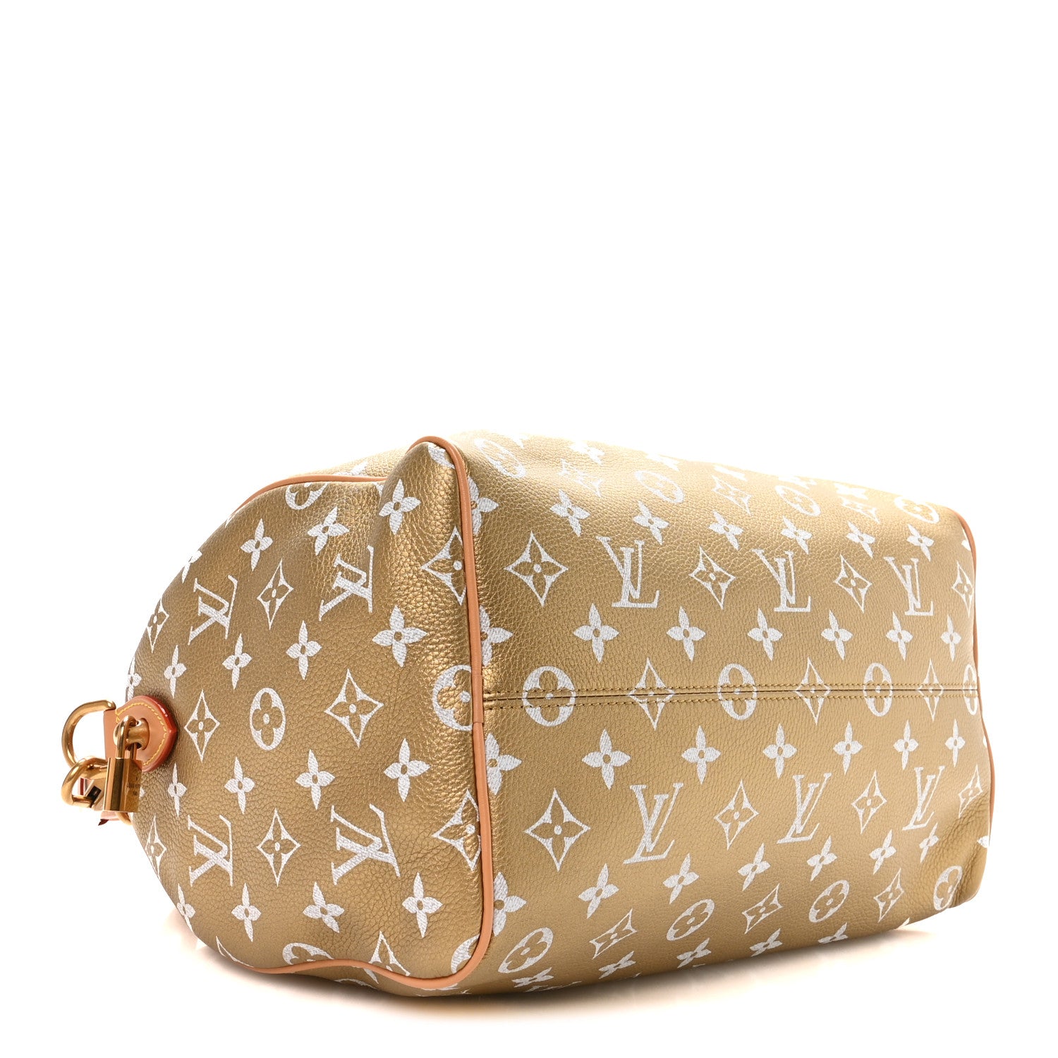 Louis Vuitton Metallic Calfskin Monogram Speedy P9 Bandouliere 30 Gold Kintsugi 5 of 14