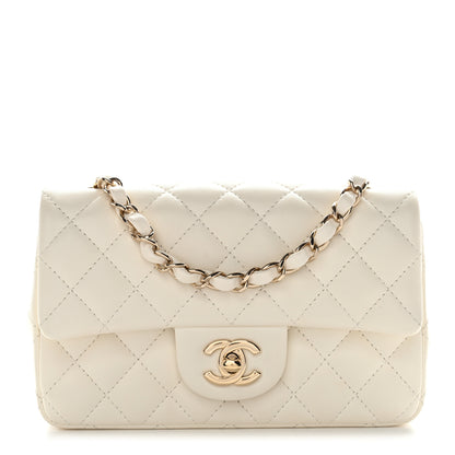 Chanel Lambskin Quilted Mini Rectangular Flap White 1 of 11