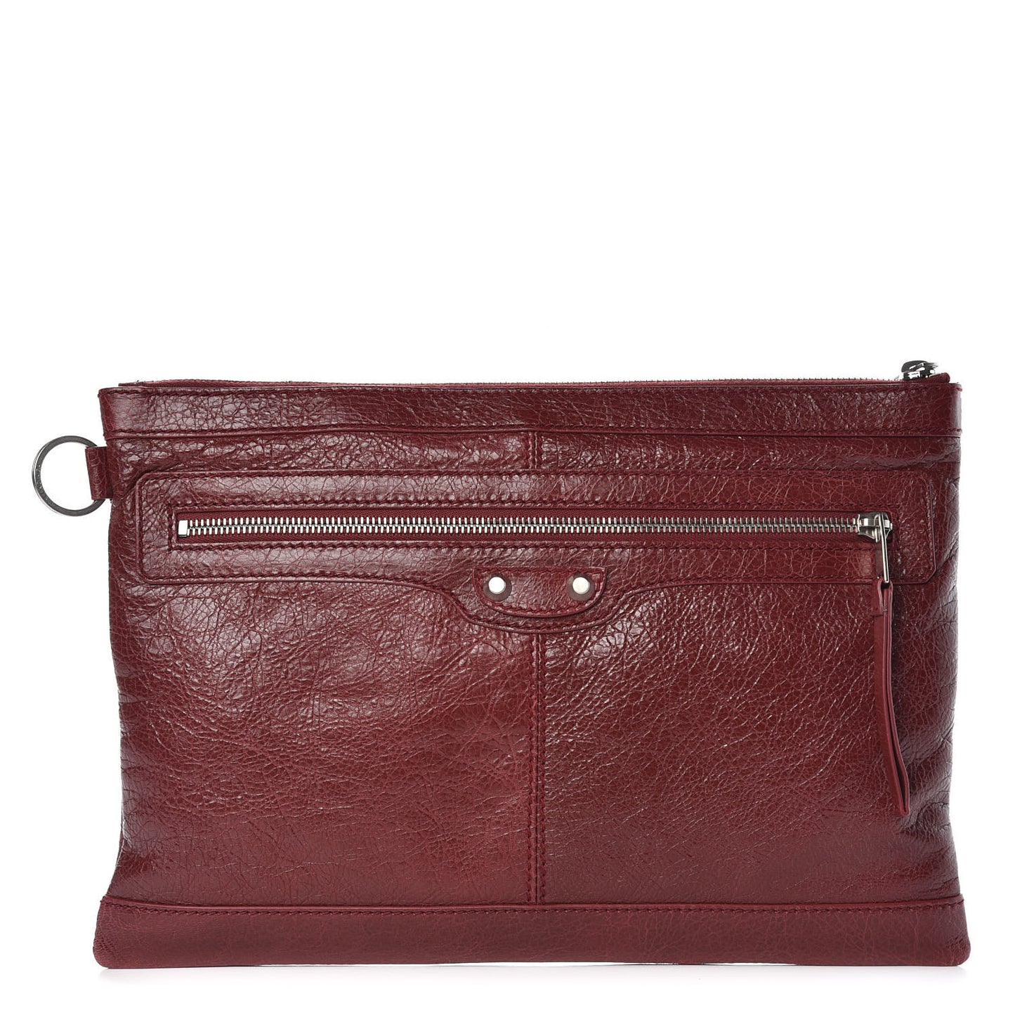 Agneau Arena Classic Hardware Medium Clip Rouge Grenat