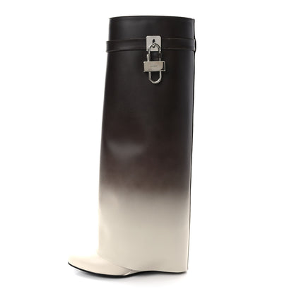 Givenchy Box Calfskin Shark Lock Pant Boots 38 Brown Beige 1 of 9