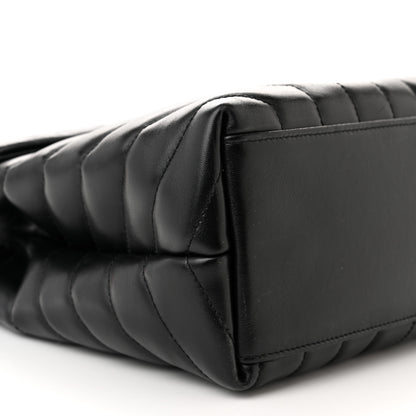 Saint Laurent Calfskin Y Quilted Monogram Monochrome Medium Loulou Chain Satchel Black 9 of 10