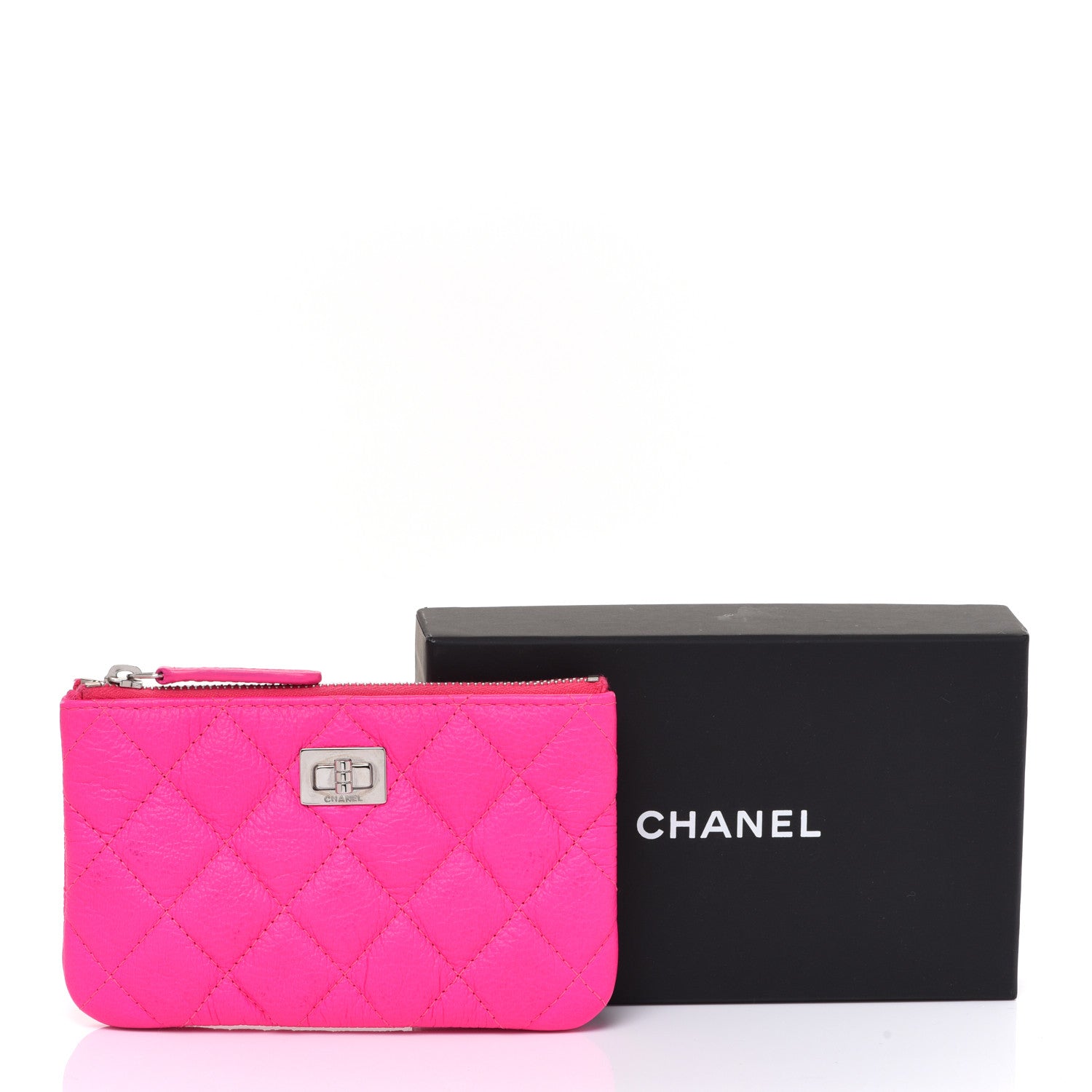 Chanel Goatskin Quilted Small Reissue Cosmetic Case Pink 8 of 8