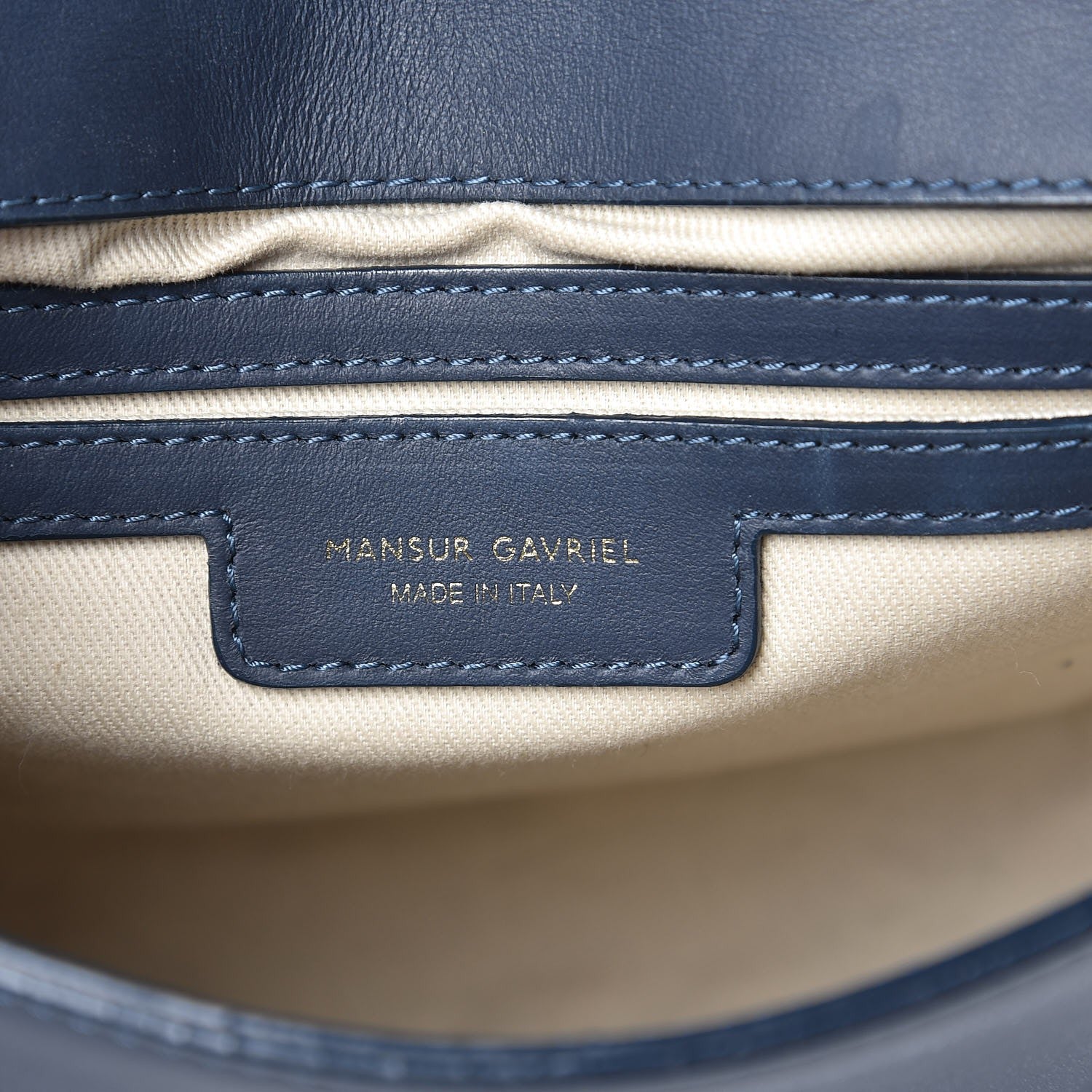 Mansur Gavriel Calfskin Flap Crossbody Bag Blu 10 of 10