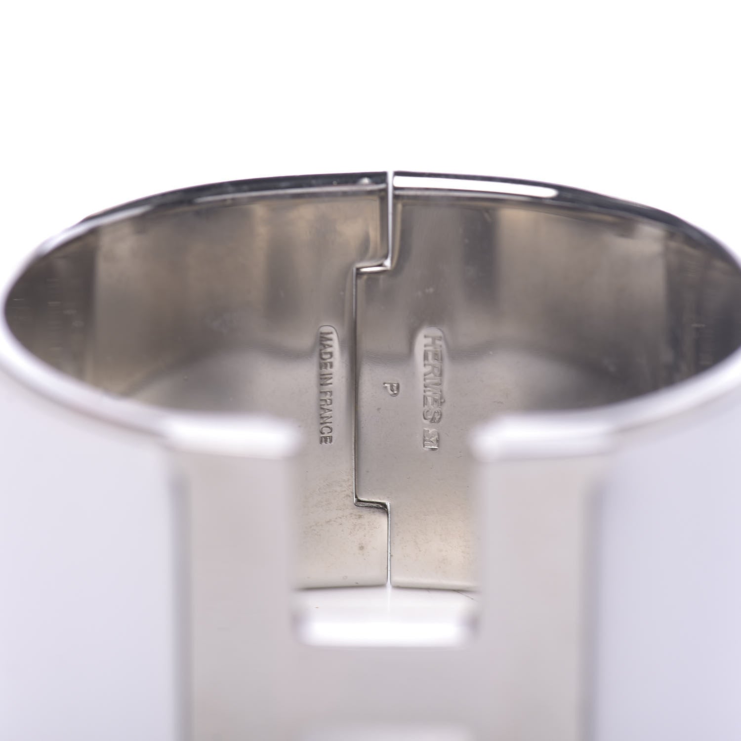 Hermes Enamel Extra Wide Clic Clac H Bracelet PM White 4 of 5
