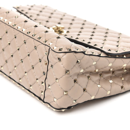 Valentino Garavani Nappa Large Rockstud Spike Shoulder Bag Soft Noisette 8 of 9