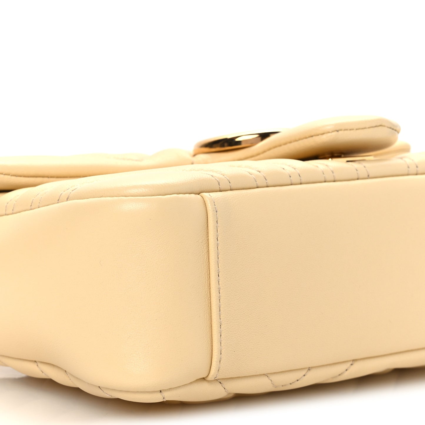 Lambskin Matelasse Medium GG Marmont Shoulder Bag Light Yellow