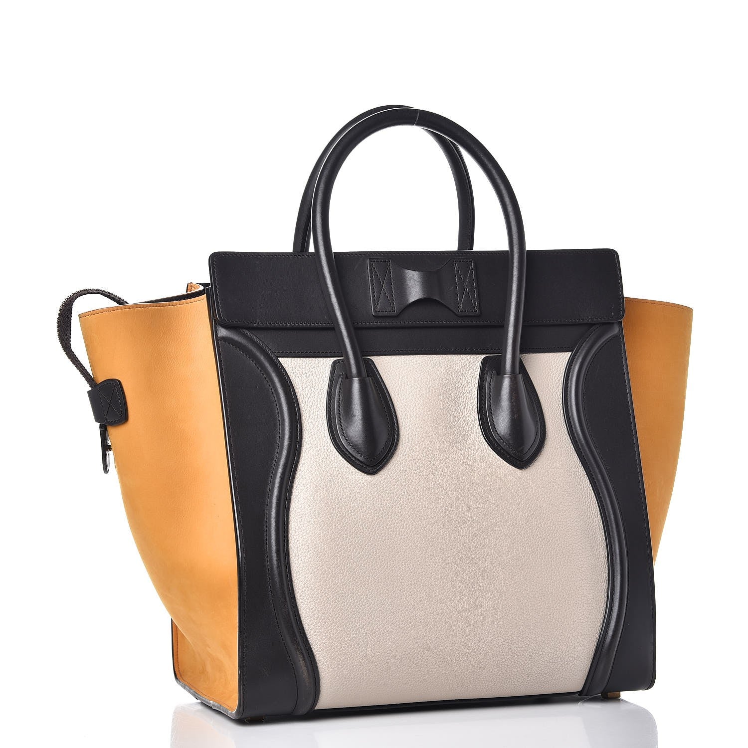 Celine Baby Grained Calfskin Nubuck Mini Luggage Daffodil 3 of 14